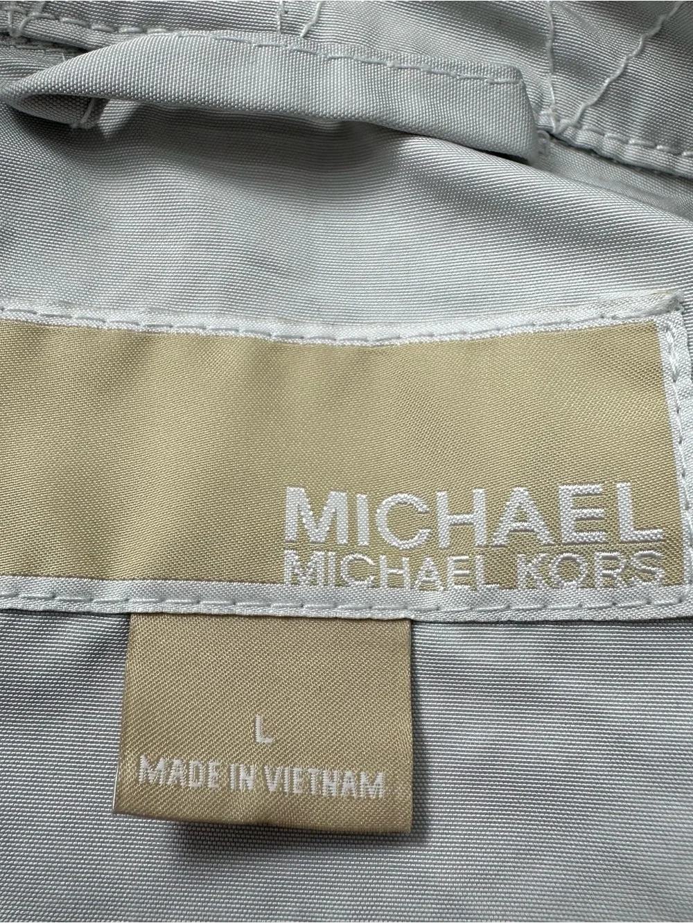 Michael Kors Light Gray Utility Anorak Jacket